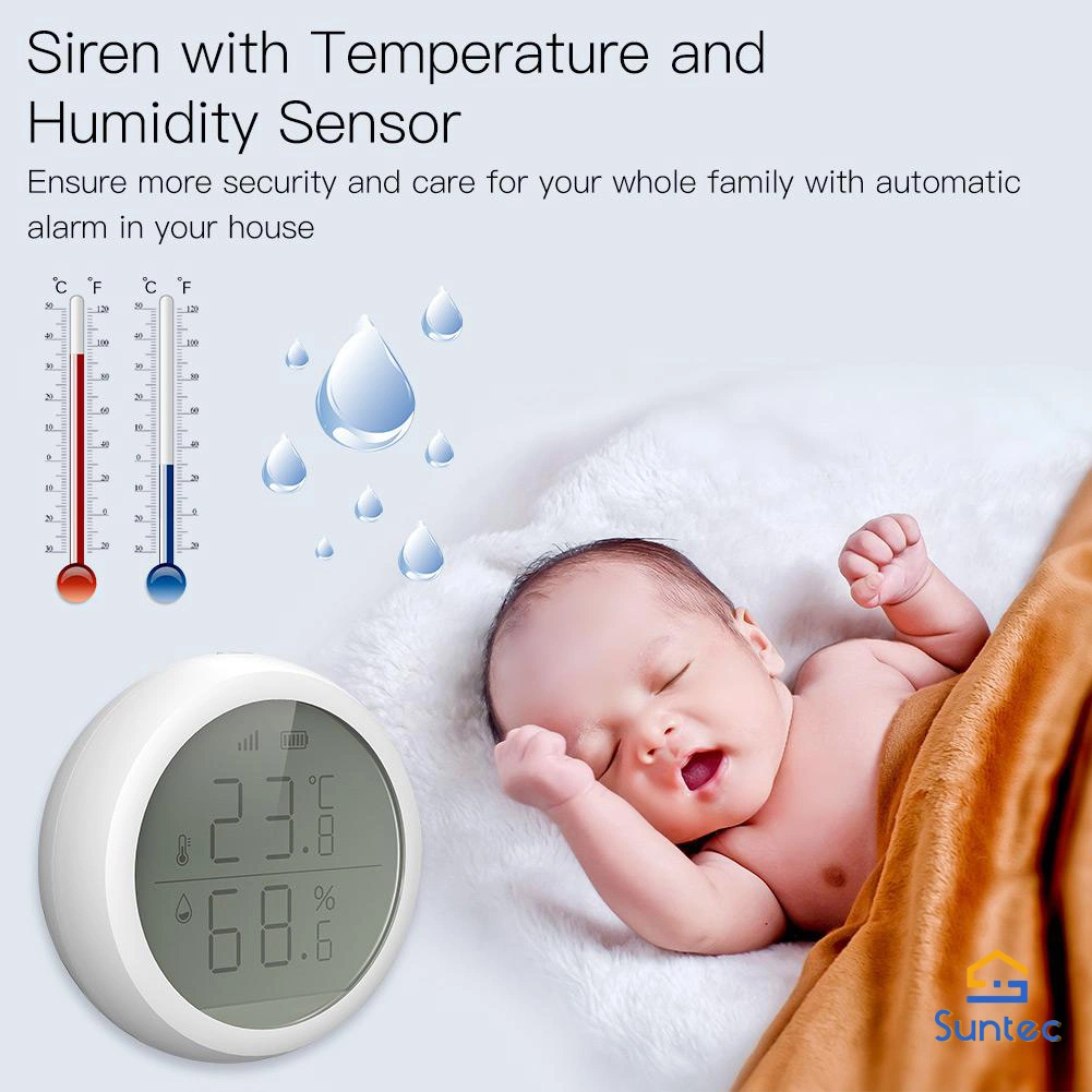 Smart Zigbee Smart Temperature and Humidity Sensor with LCD