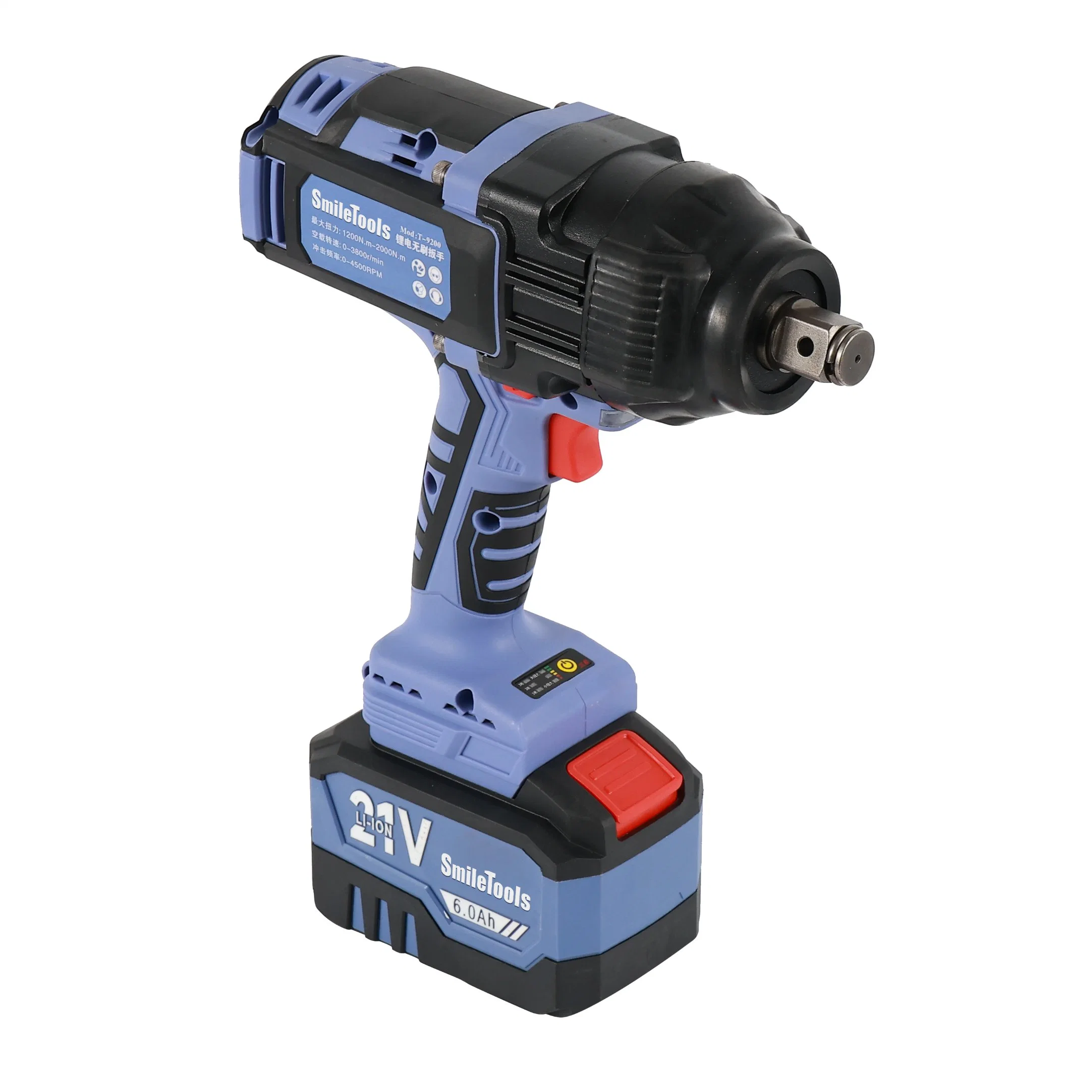 2000n. M High Torque Brushless Electric Impact Wrench Cordless Driver Tool 18V Battery 3/4 Inch Socket Wrench