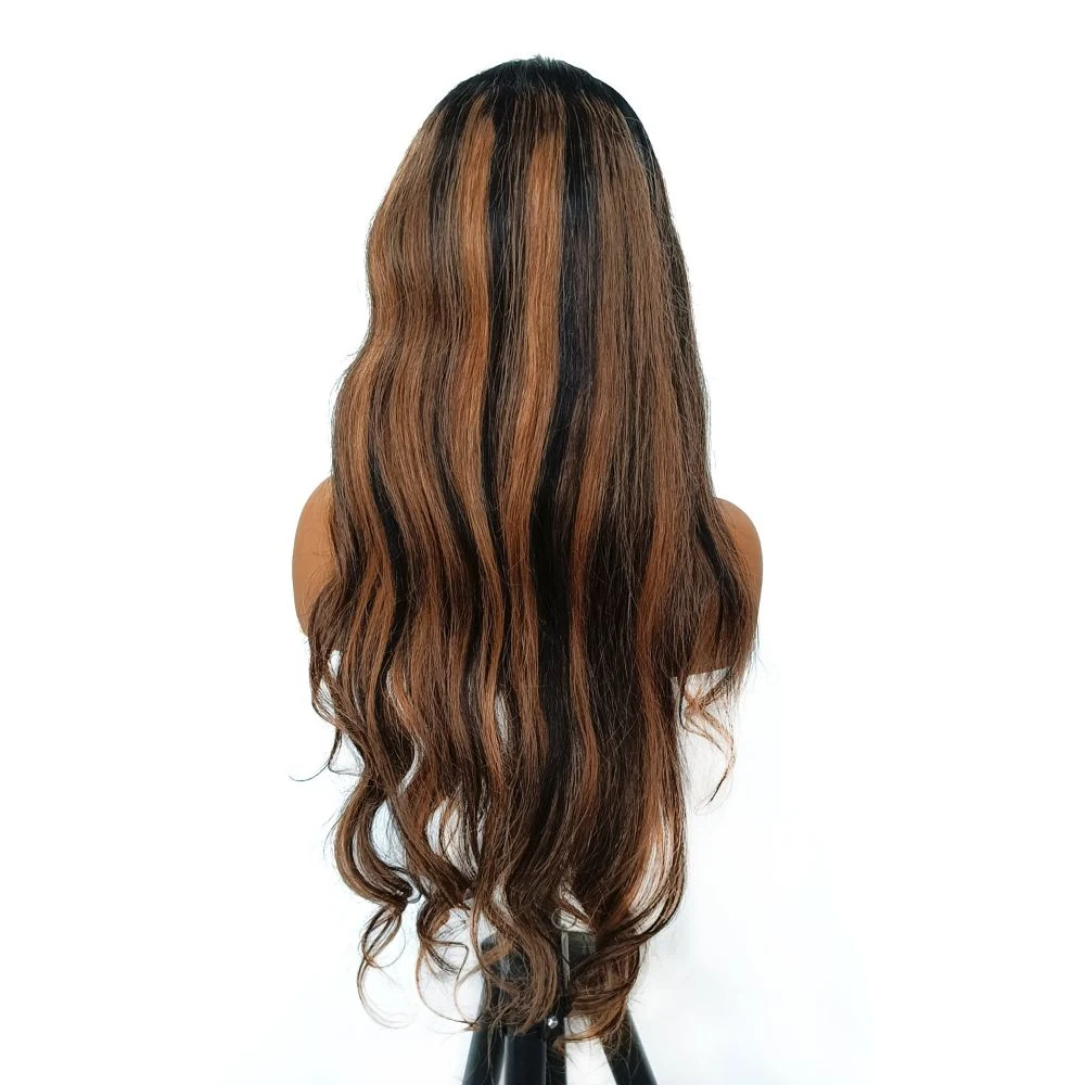 Highlight Boday Wave Brazilian Hair 180% Density Lace Frontal Human Hair Wig