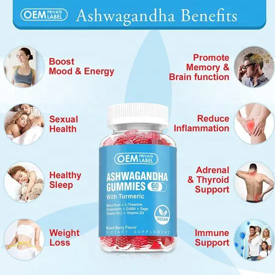 OEM Ashwagandha Extract Factorty Ashwagandha Supplements Customize Private Ashwagandha Gummies