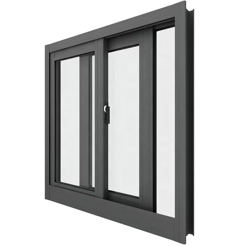 Ventana plegable moderna nuevo diseño de vidrio doble acristalamiento en bastidor de aleación de aluminio blanco