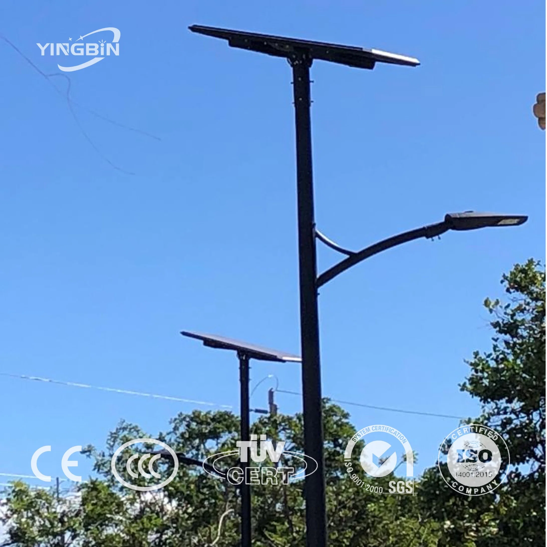 LED Light Wind Solar Street Light Solar Outdoor Light 24V35W Solar Panel with Street Steel DC Aluminum