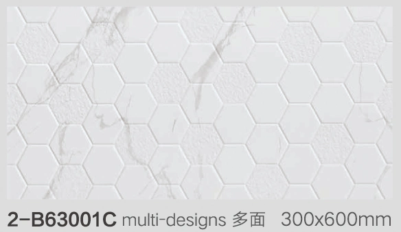 Nuevo Diseño Interior baldosas de pared 300x600 mira el cuarto de baño azulejo hexagonal blanco