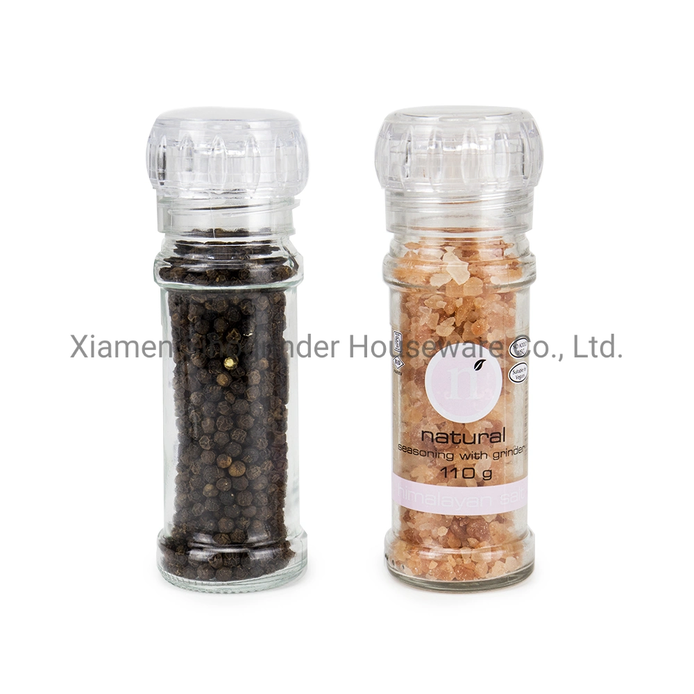 100ml Glass Bottle Spice Grinder Bottle Salt and Pepper Mill