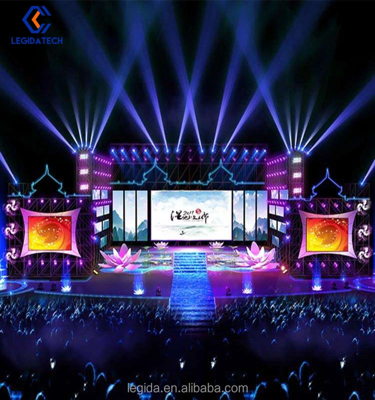 Legidatech LED Large P3.9 Trade Show 500X500mm RGB Curvel Big Panel Stage Background Rental Outdoor SMD P3.91 LED Screen Display P3