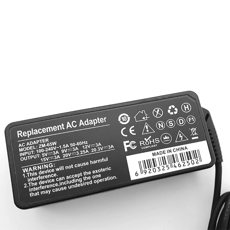 Popular 65W Max USB Tipo C Teléfono portátil Cargador AC Adaptador de alimentación para MacBook Asus Zenbook Lenovo DELL Xiaomi Air HP Sony Power