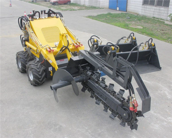 CE Approved Everun Ers380 375kg Mini Skid Steer Loader Small Loader with Digger and Gasoline Engine