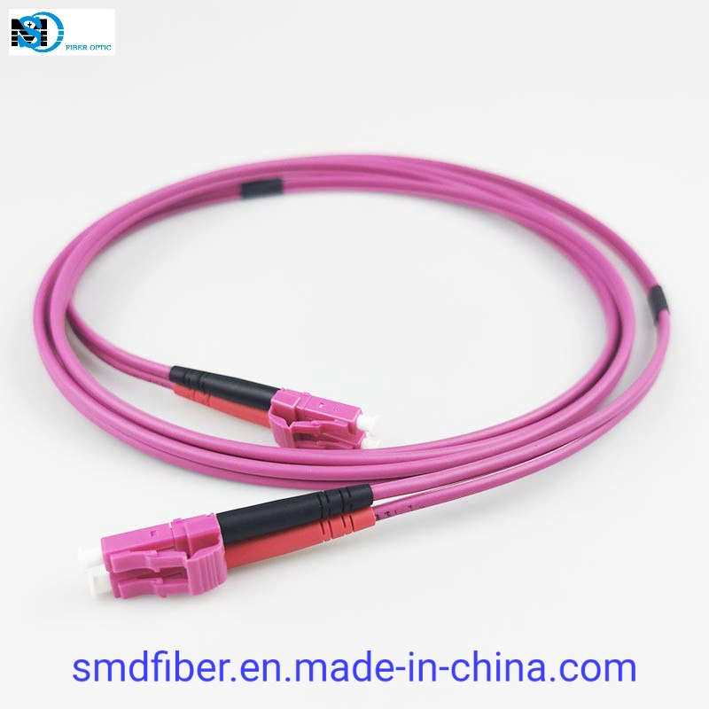 Telecommunication Equipment Fiber Optic Patch Cord Cable LC to LC Om4 Duplex Patch Cord