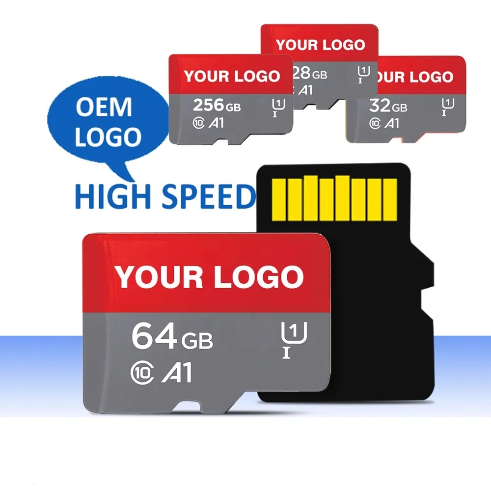 Customised Logo Camera 8GB 16GB 32GB 64GB 128GB 256GB Flash TF Cards Class 10 TF Storage SD Card