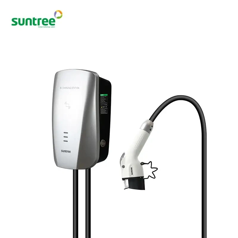 Suntree 7kw Mini EV Charger AC Floor Mounted Electric Car Charger