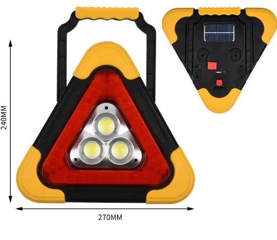 Solar Durable Multi Function Work Light Car Warning Triangle Lamp