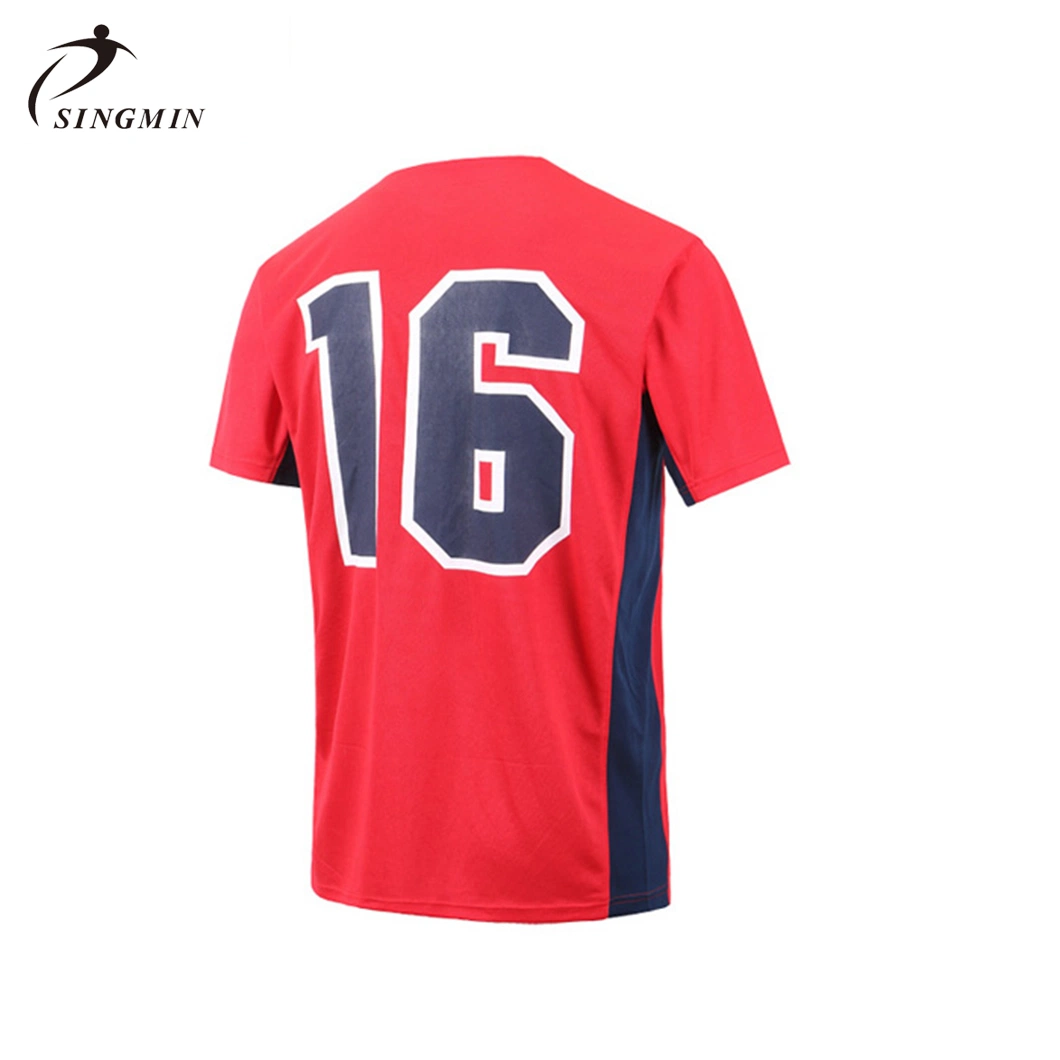 Sports Football Wear Baseball Uniform Jersey Neck Bottom Baseball Jersey Soccer Shirts