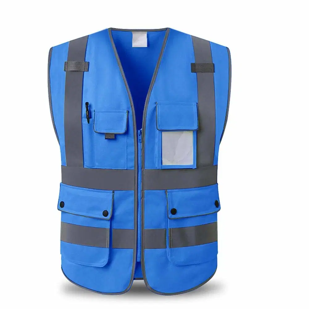 La parte superior de seguridad de poliéster transpirable de ropa de trabajo reflexivo Unisex uniforme para la Seguridad Vial ferroviario