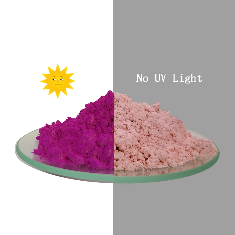 2022 Heißer Verkauf photochromic Pigment Powder Farbe Änderung durch Sonnenlicht Textilpigment