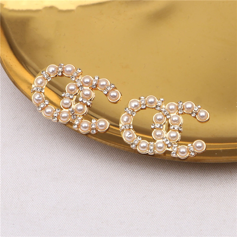 Famous Popular Brands Inspired Designer Hoop Earrings Gold Plated Stainless Steel Jewelry