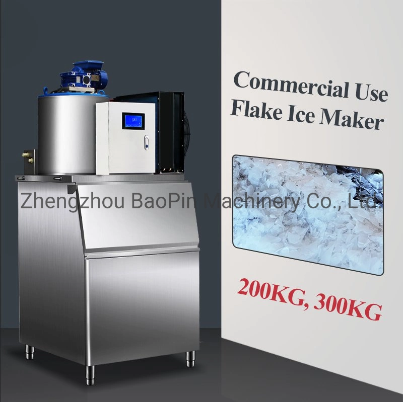 OEM&ODM Commercial Refrigerators Equipment Flake Ice Maker Flake Ice Machine with Storage Bin