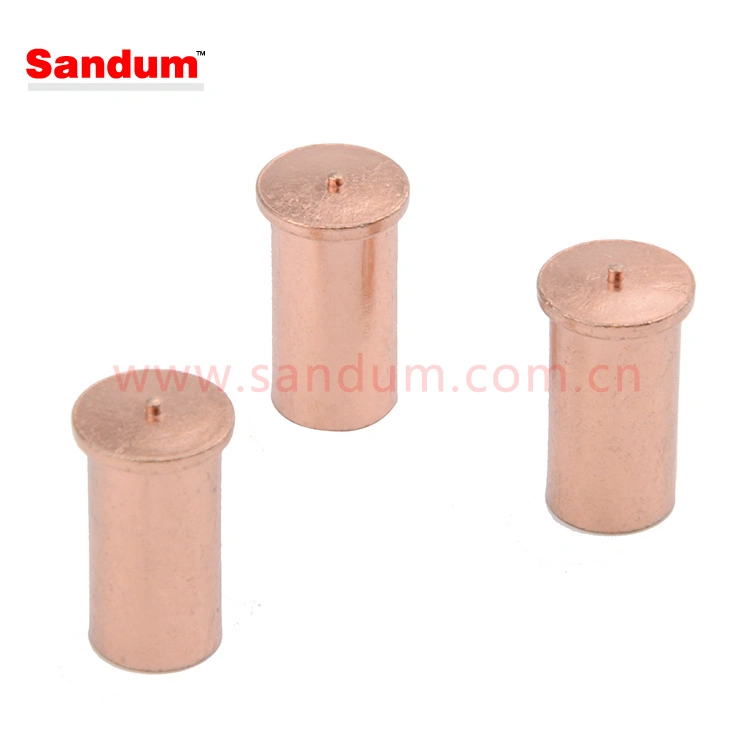 Copper Plated Plain Head Steel Weld Studs with External Threaded