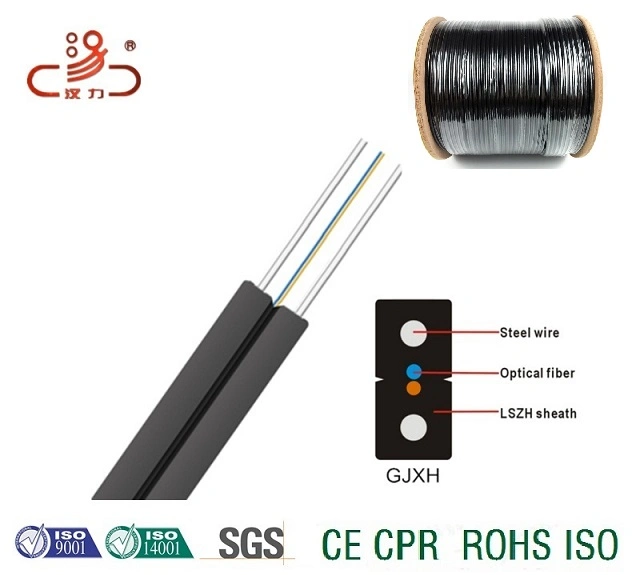 FTTH Drop Wire Optical Fiber Cable 2 C Made China