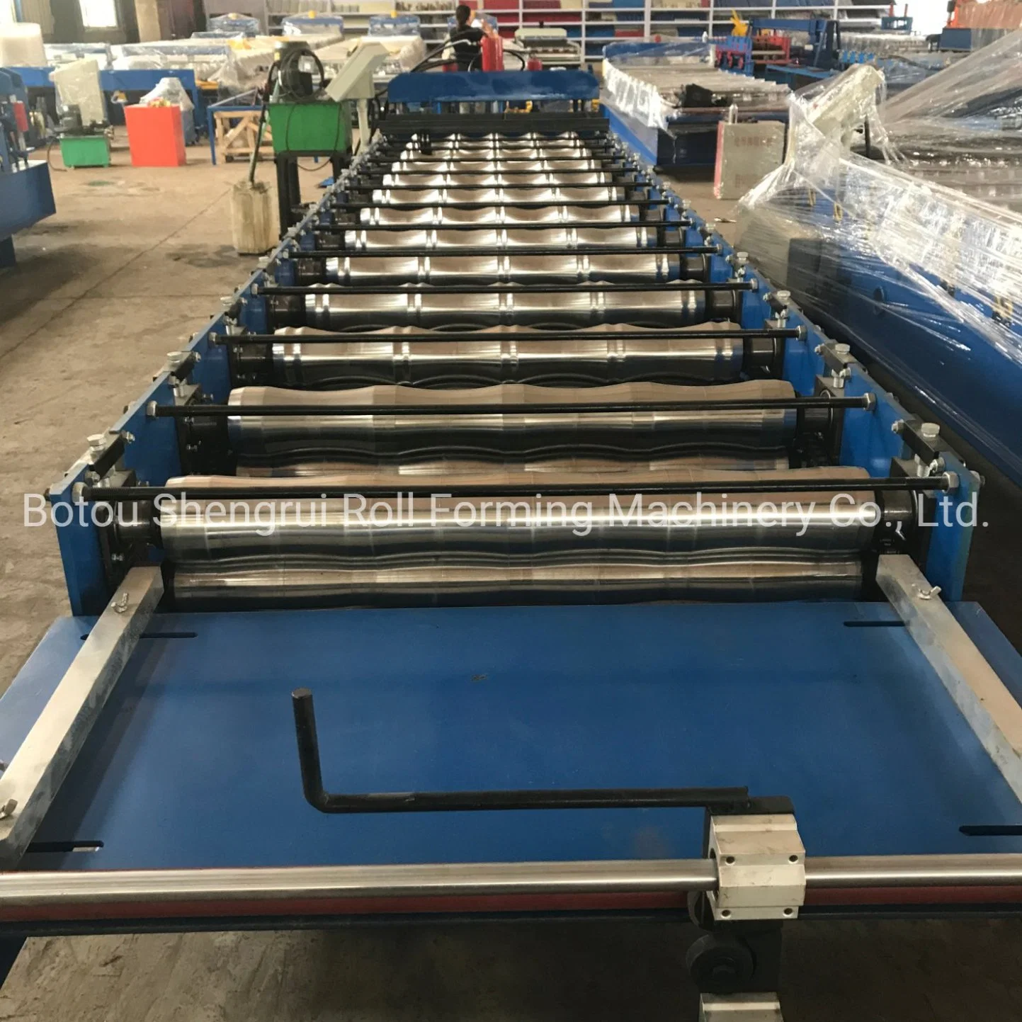 PPGI Zinc Automatic Glazed Roof Tile Steel Roll Forming Machine Step Tile Press Roof Forming Equipment