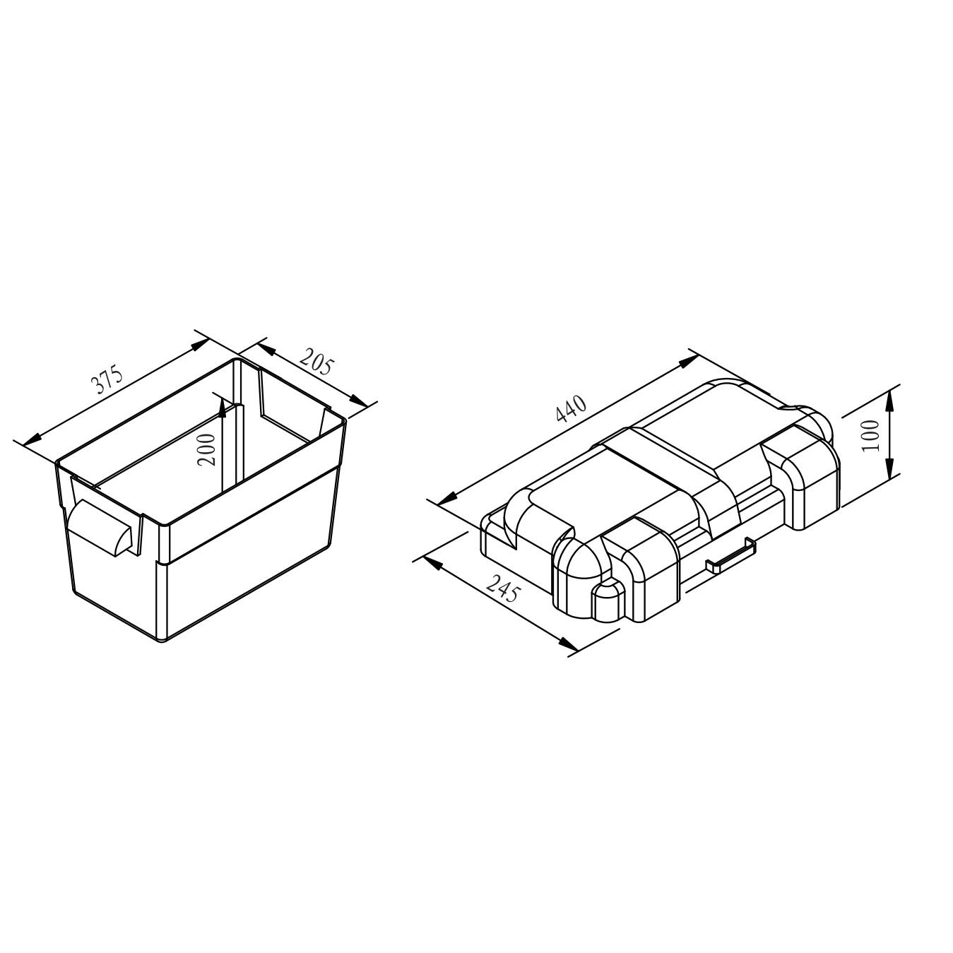 RV Home Yacht Auto Belt Side Loker Internal Spacer Battery Case Box