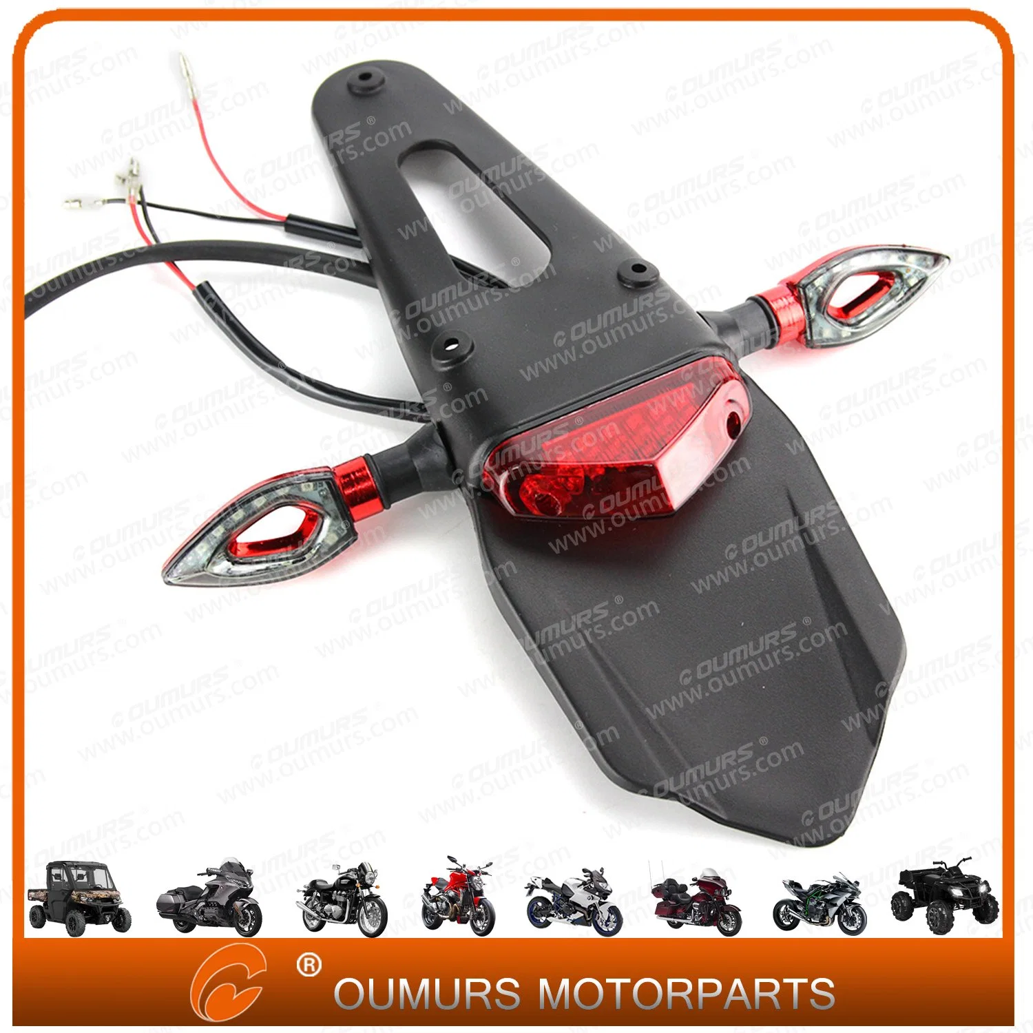 12V intermitente LED luz trasera de plástico ABS de accesorios de moto