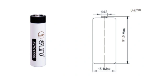 Durable Sunj Hybrid High Pulse Discharge Current EPC Battery Capacitor 1550 3.6V