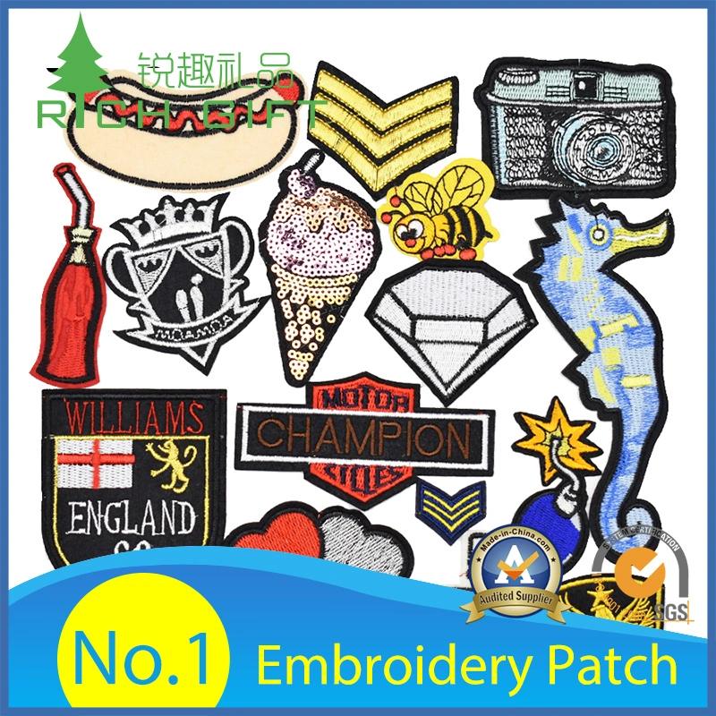 De forma personalizada vestido bordado a etiqueta de bagagem de chave de rótulo de patches