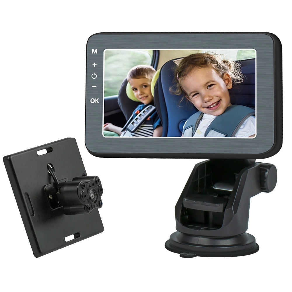 5" ecrã IPS banco de trás do espelho da Câmara de visualização traseira DVR Face Bebé Gravação Loop Carro monitor do bebé