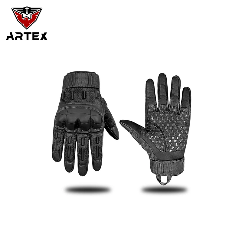 Custom Wholesale/Supplier Leather Racing Gloves Carbon Fiber Non-Slip Protective Gloves