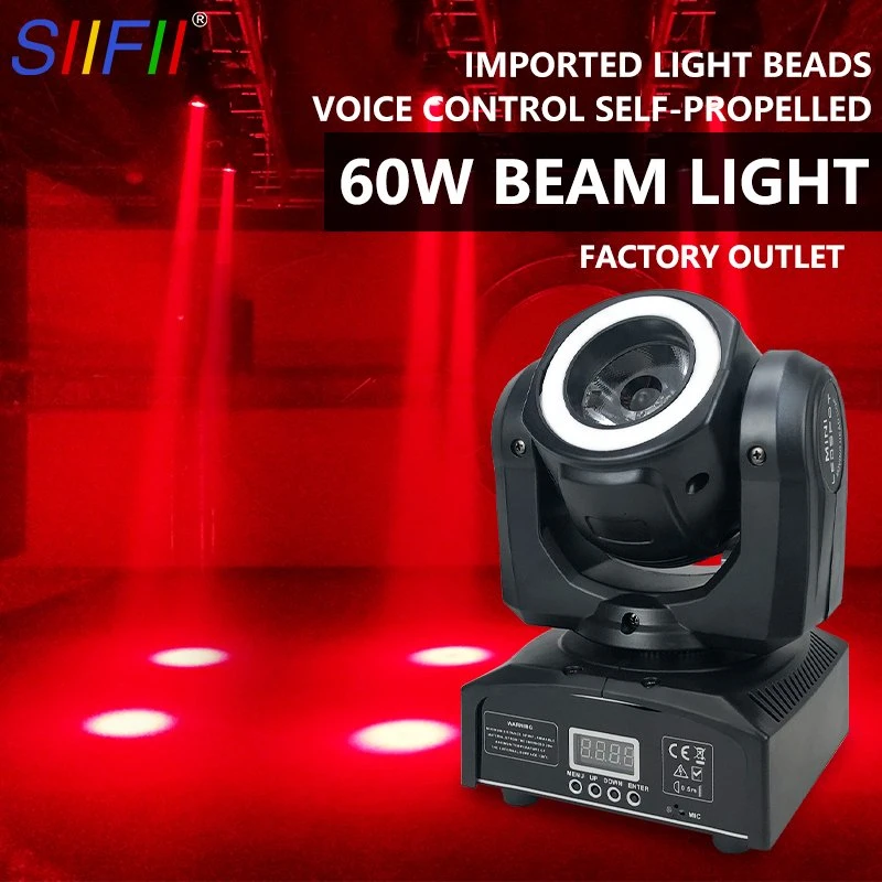 Hot Sell 60W LED Mini Moving Head Light Beam Stage Light