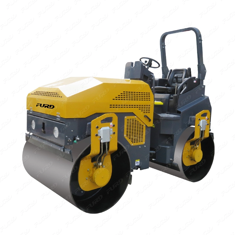 Double Drum 4ton Hydraulic Vibrating Small Ride on Asphalt Road Roller