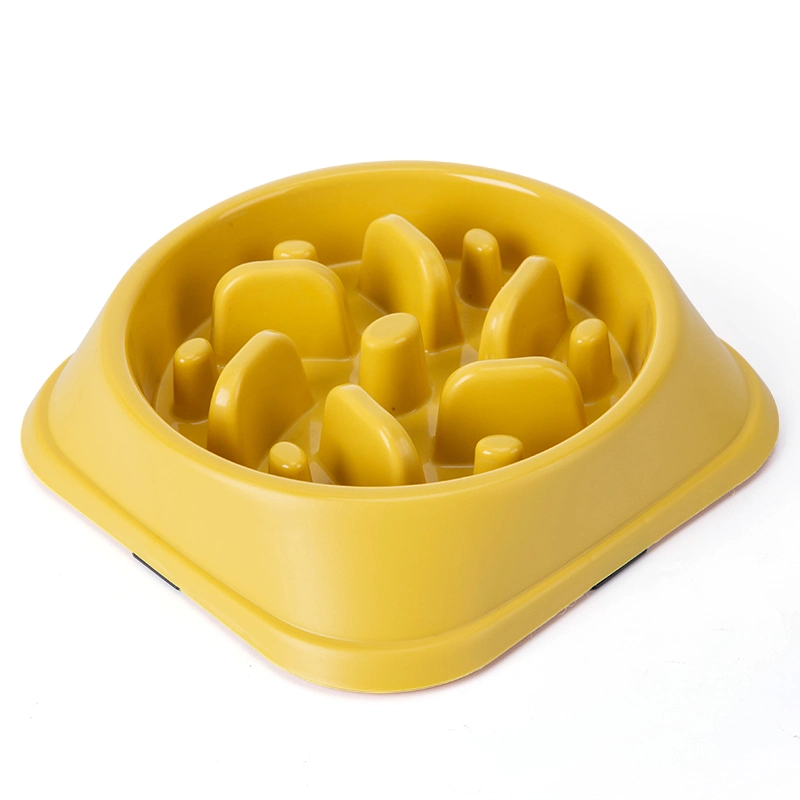 Tc3036 Portable Plastic Slow Feeder Do Pet Eating Feed Bowl Food Pan