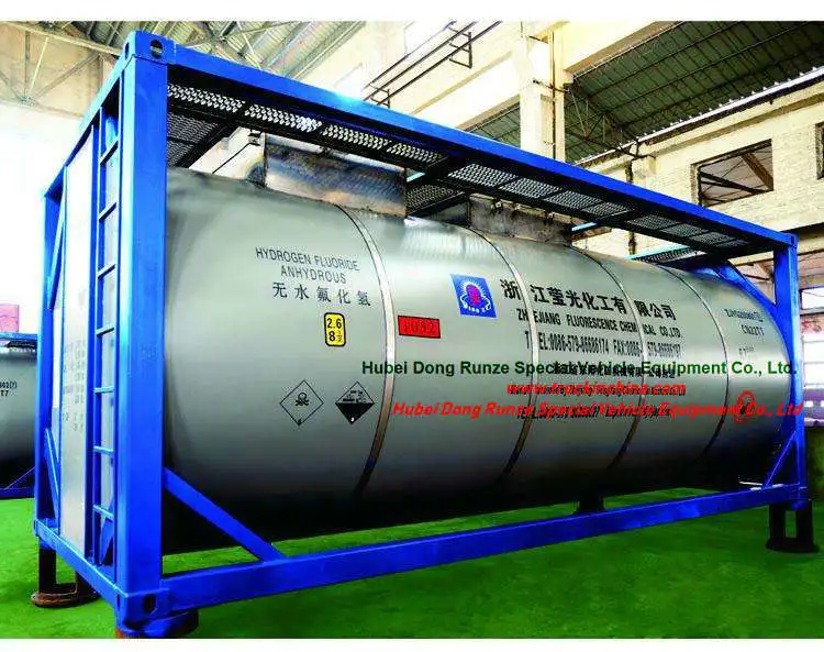 20FT Ahf Tank Container 22t6 (Anhydrous Hydrogen Fluoride ISOTank) for Road Transport Un1052