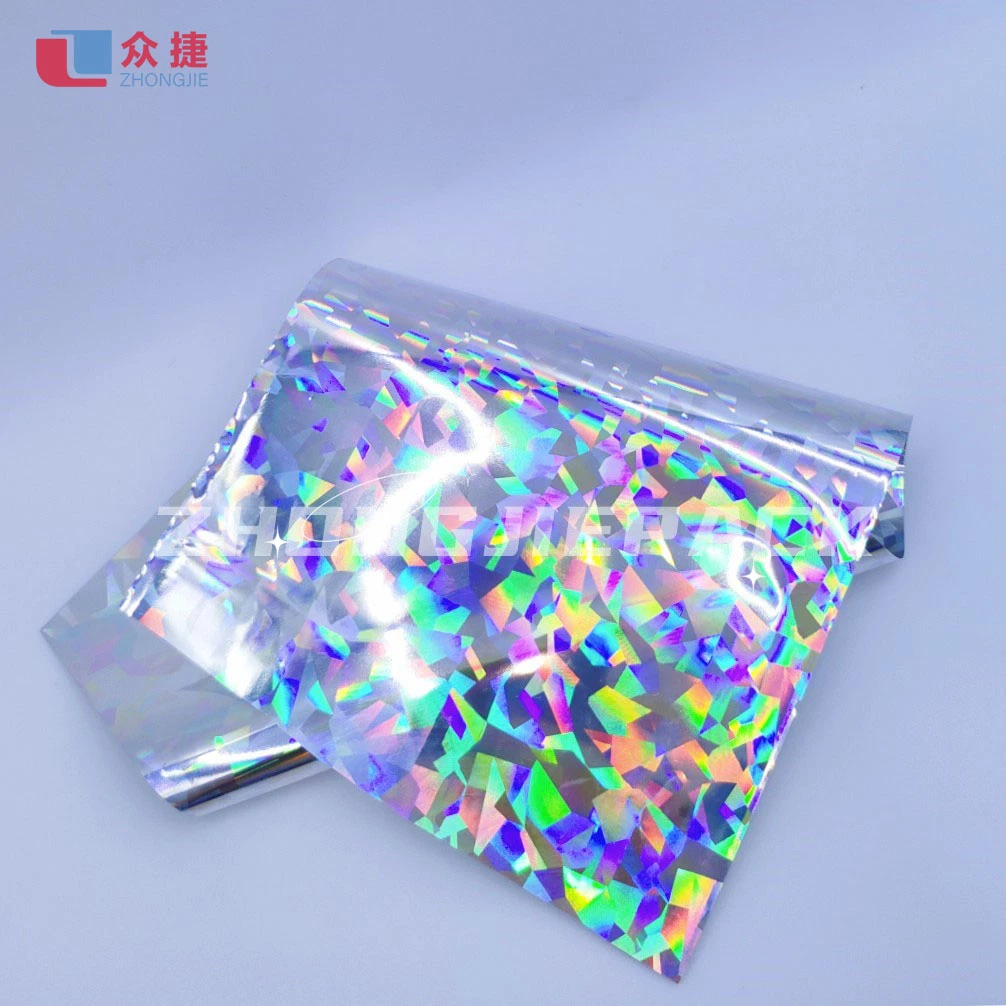 Plastic Roll Glossy Soft Touch Thermal Lamination Metallized Holographic Glitter Pet Film