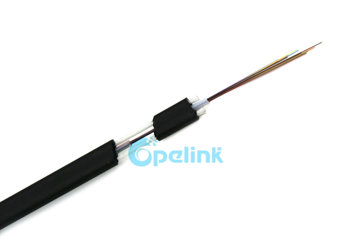 FTTH Drop Cable Outdoor PE Sm Steel Strength Member Fiber Optic Cable