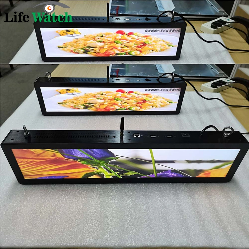 34-Inch Double Sided Bar LCD Digital Signage Screen with Dual Android System