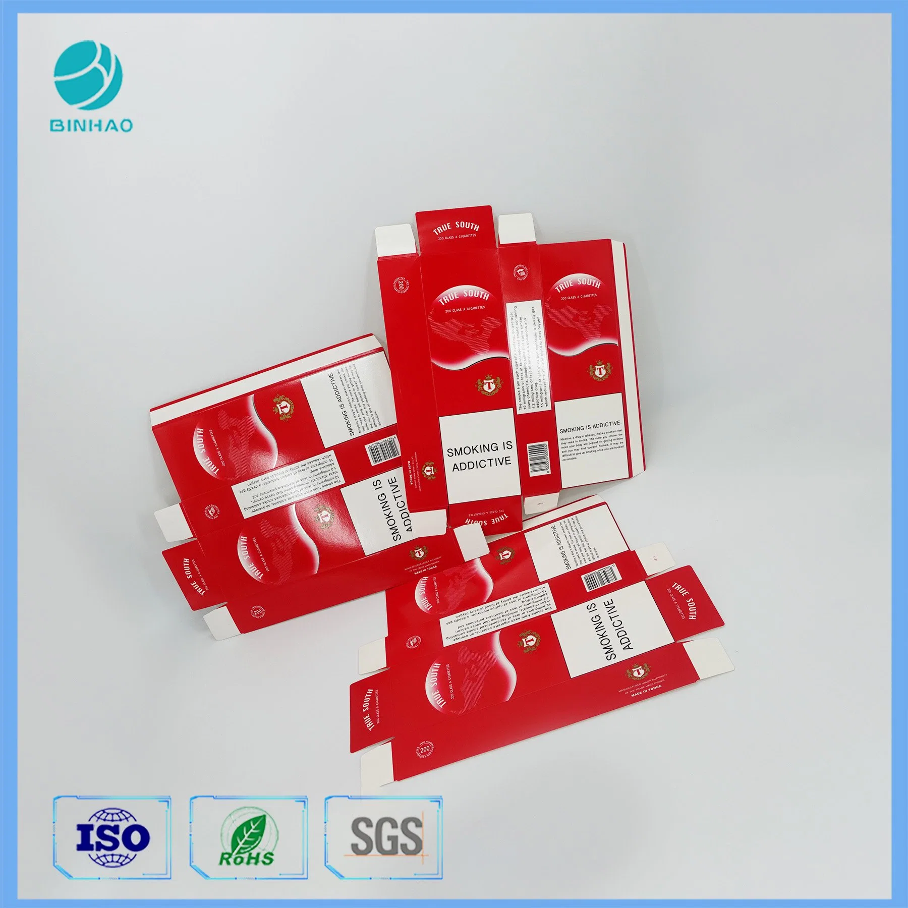 Popular Red Offset Printing Cardboard Paper Cartons and 10PCS Inner Pack