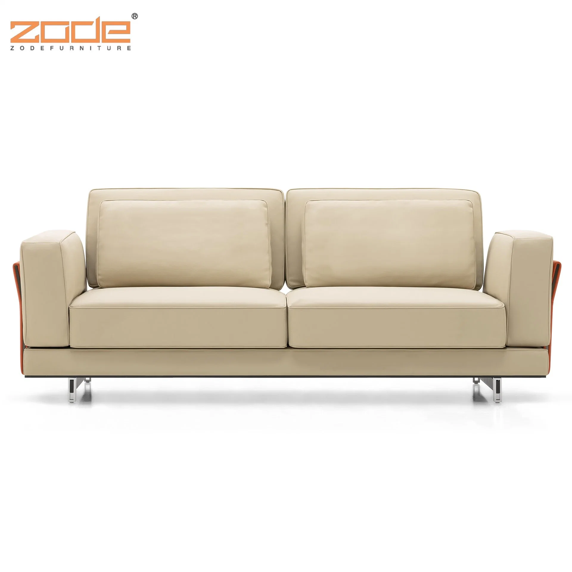 Zode Modern Home/Living Room/Office Furniture Luxury Corner L Shaped Sofa White Design Genuine Leather Sofa