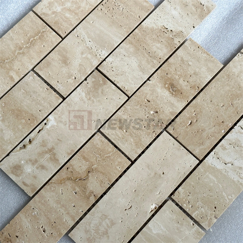 Interior Wall Brick Culture Masonry Word Mosaic Tile Decoration Beige Marble Tile