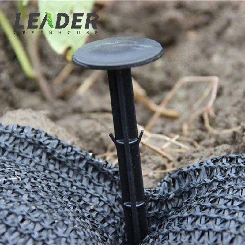 Kostenlose Probe Black Plastic Garden Pegs Ground Nägel für die Fxing Bodenabdeckung