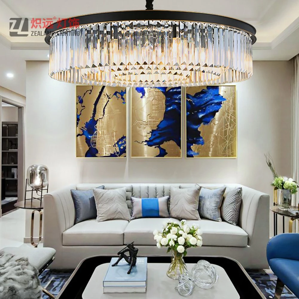 Modern Hotel Lighting Suspension Pendant Lamp Ballroom Crystal Chandelier