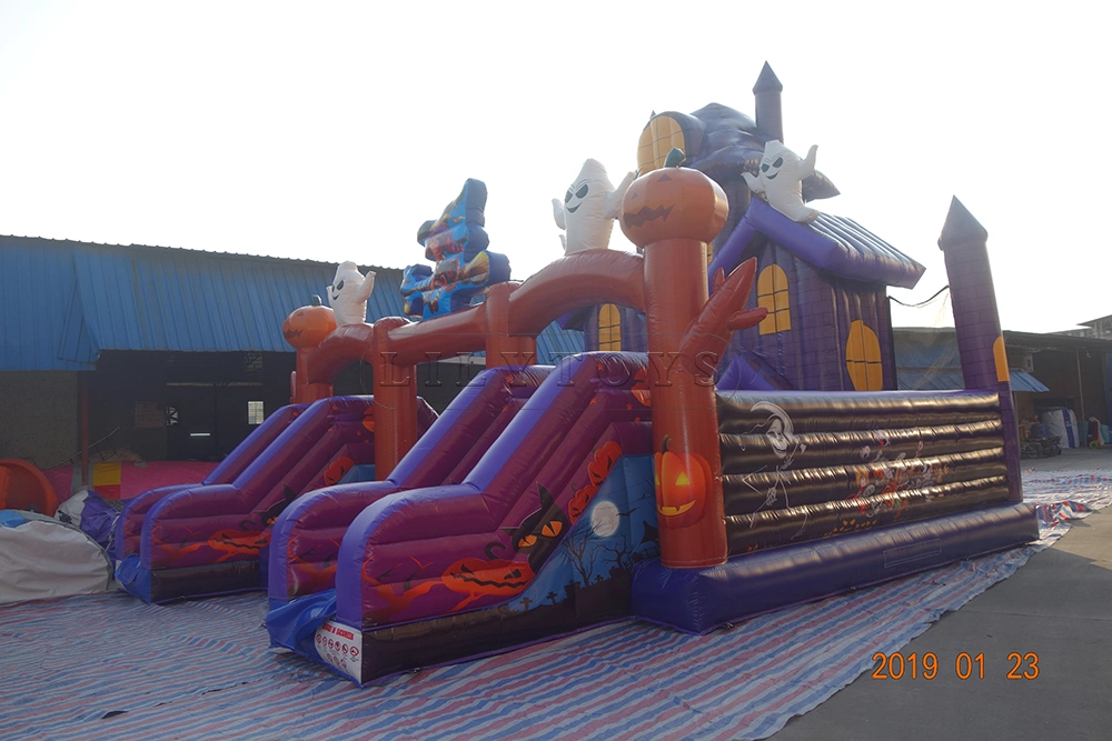 Halloween Bouncy Castle Holiday Celebration Inflatable Pumpkin Slide Halloween