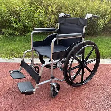 Factory Wholesale/Supplier Cheapest Steel Wheelchair Hospital Manual Folding Wheelchair for Elder Seniors