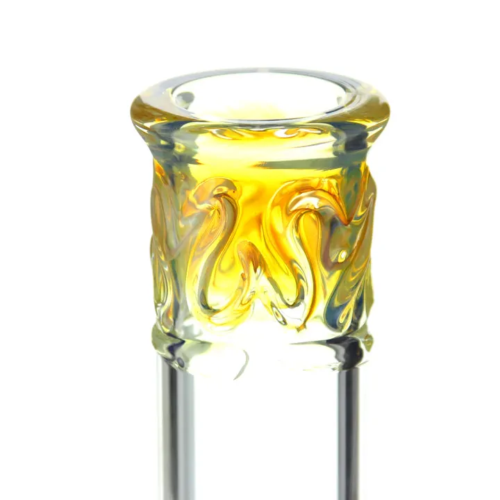 Fumed Bubble Bottom Glass Smoking Water Pipe Thick Glass Beaker Hookah