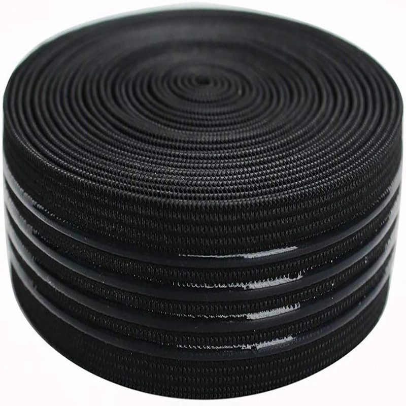 High quality/High cost performance Gripper Elastic Webbing Strap Non-Slip Silicone Elastic Band for Garment Sportswear