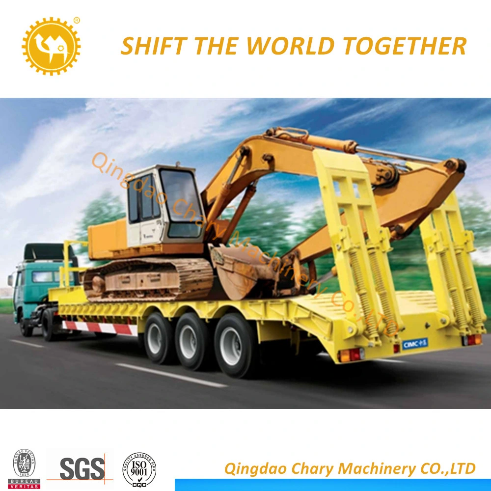 Carrying Crane Loader Other Heavy Machinery Low Bed Trailer Truck Trailer