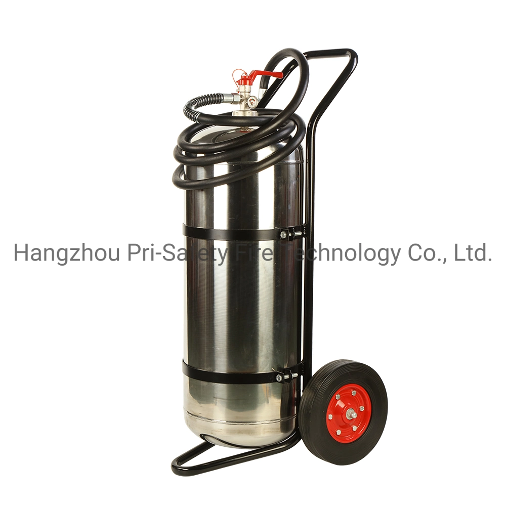 Mobile / Wheeled Stainless Steel Foam Fire Extinguisher