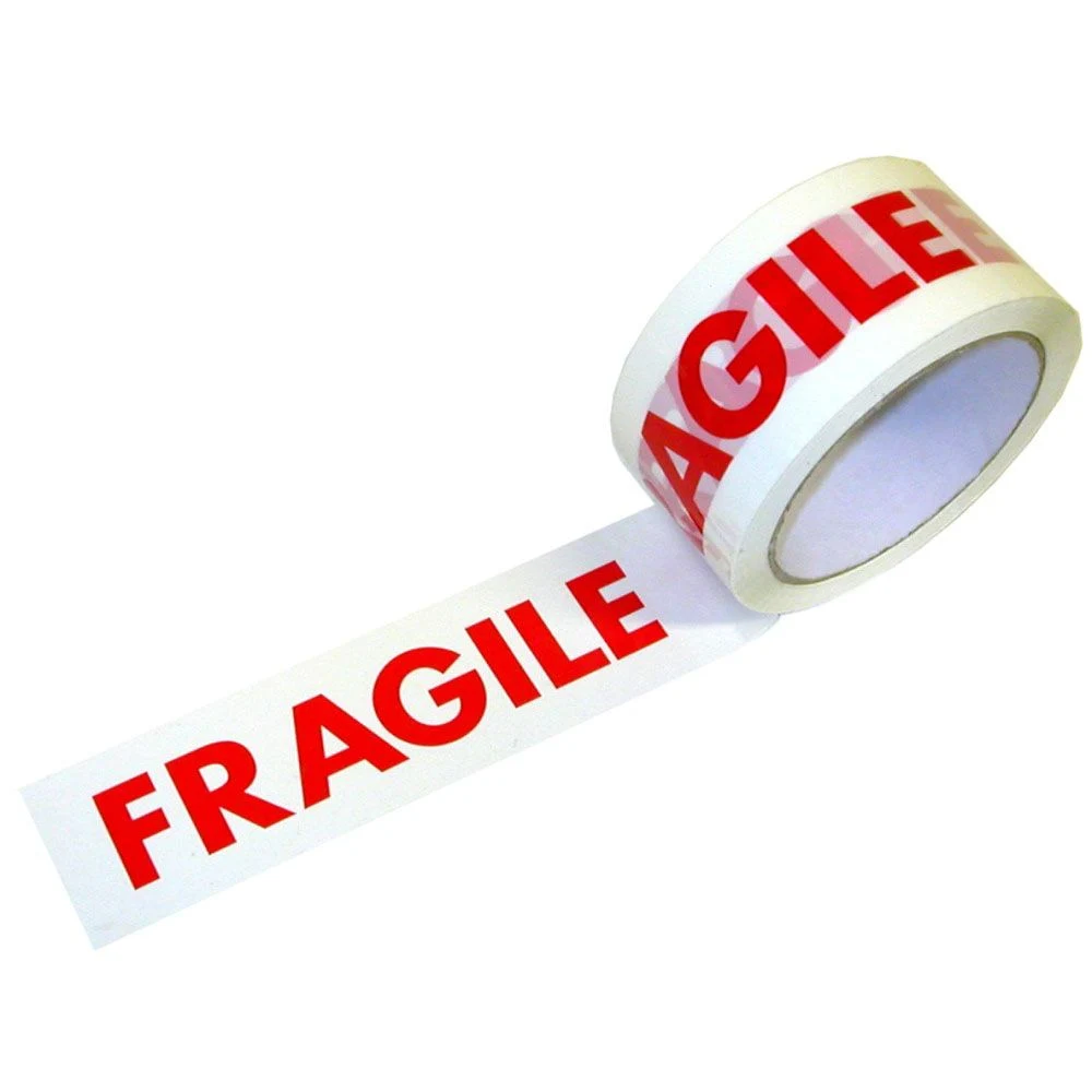 Moving Box Red Shipping Packing Packaging Handle with Care Fragile Marking Warning Tape