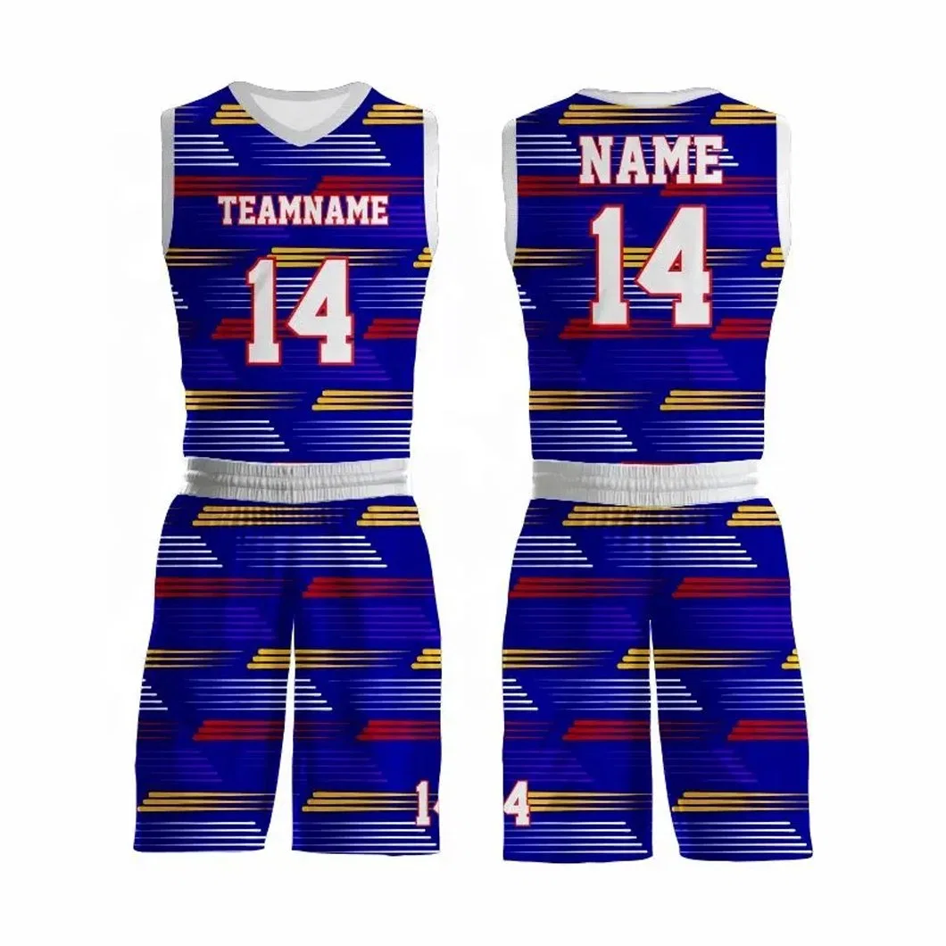 High quality/High cost performance  Custom with Logo Sublimation Sports Wear Clothes Basketball Uniform Men Jersey