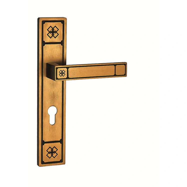 Zinc Alloy Door Lock Handle with Plate Latest fashion New Design